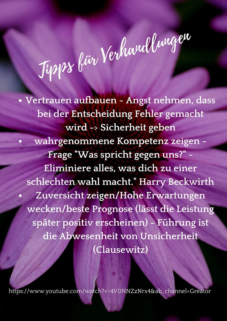 Tipps für Verhandlungen